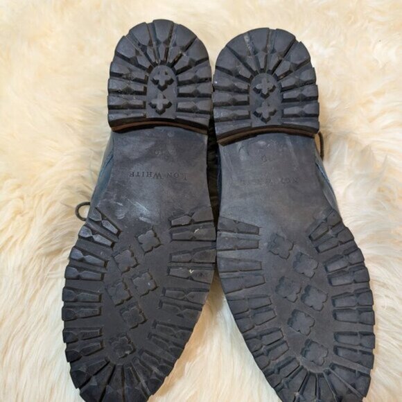 Ron White Leather Dress Shoes "Wyatt" Blueish Grey Men Size 10 - Picture 14 of 15